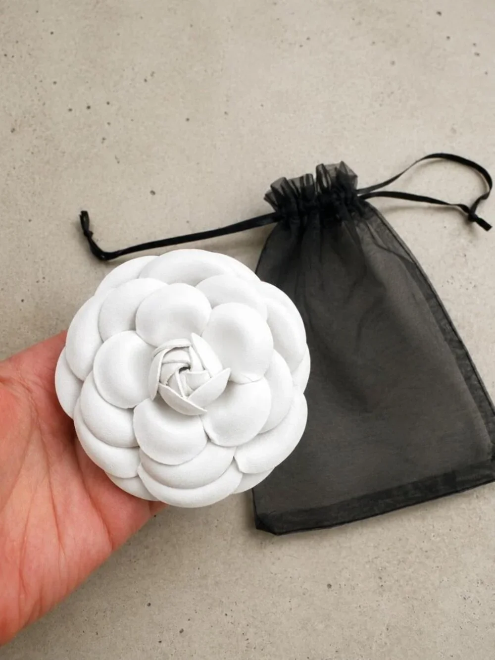 Elegant Vintage Camellia Flower Brooch Pin for Bridal, Dress, Scarf & Jewelry